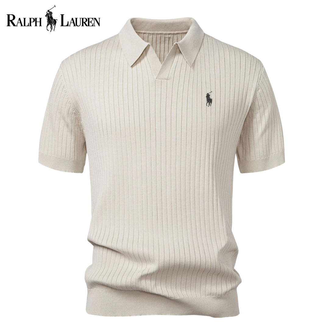 Polo Rаlρh Lаurеn Premium-Strickpolo mit V-Ausschnitt