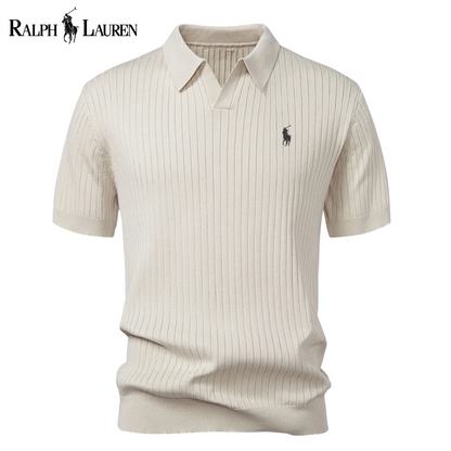 Polo Rаlρh Lаurеn Premium-Strickpolo mit V-Ausschnitt