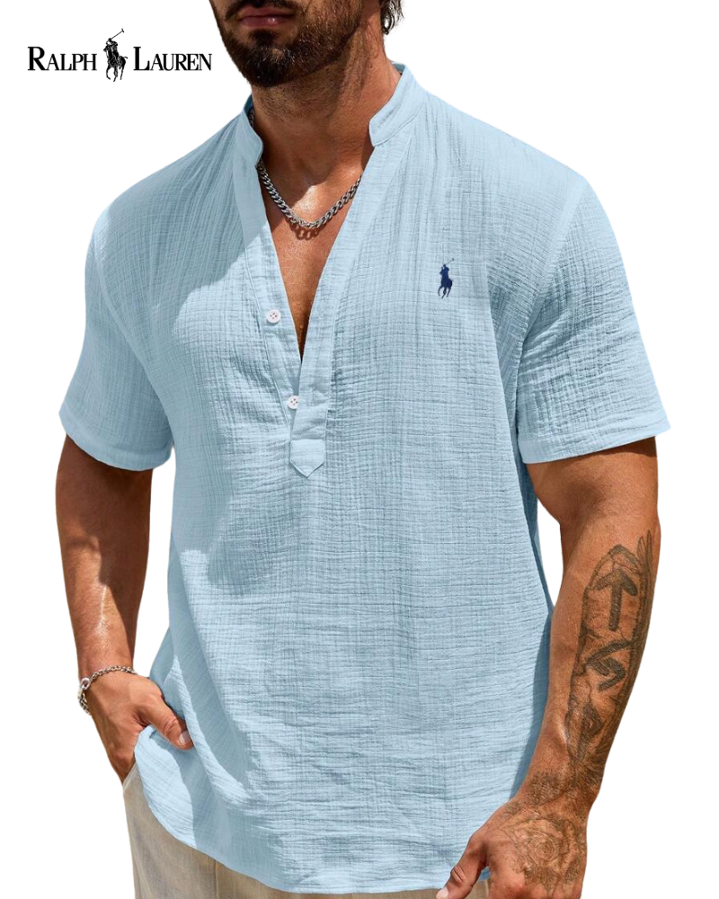 Ꮢalph Ⅼauren - Sommer Leinenhemd – Premium Herrenstil