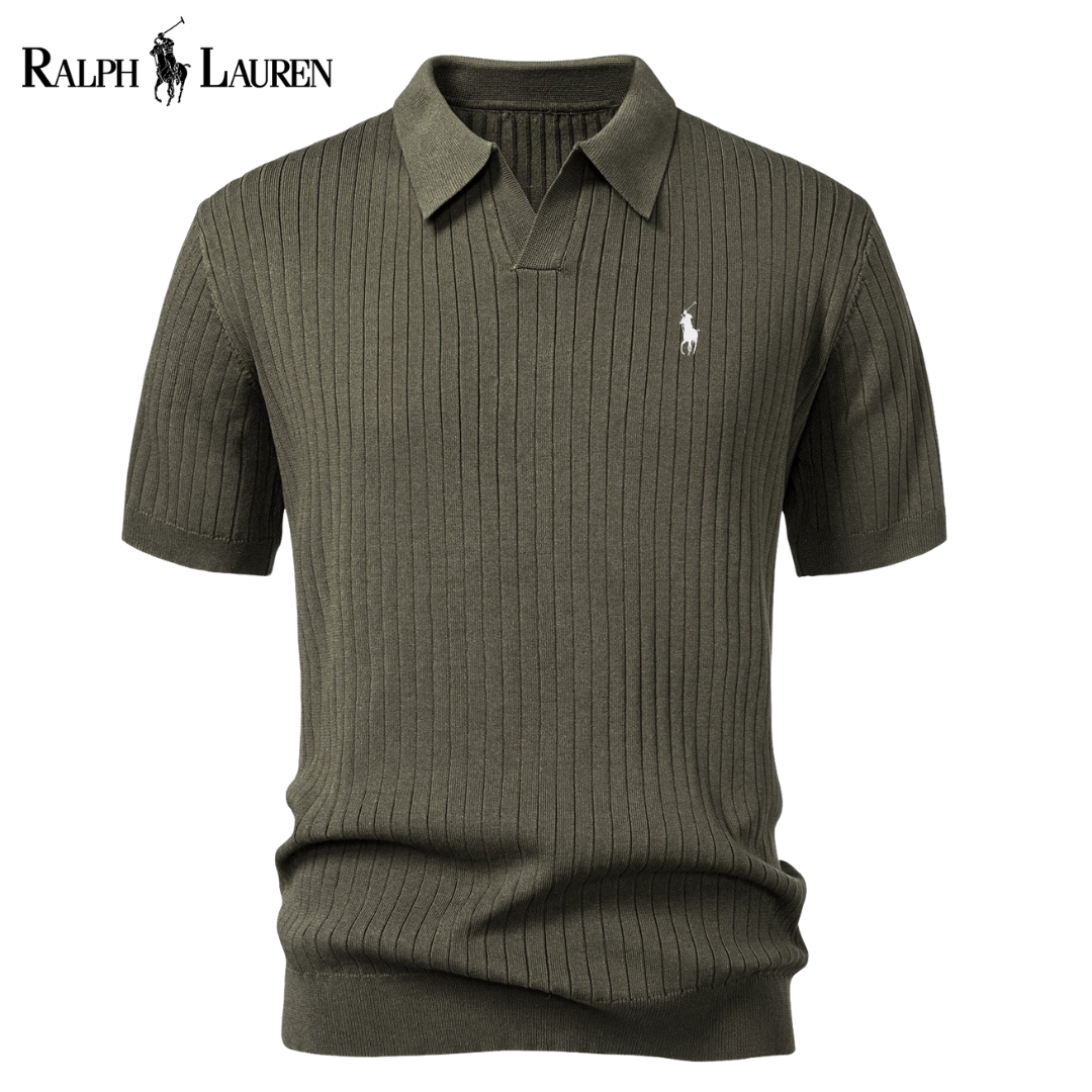Polo Rаlρh Lаurеn Premium-Strickpolo mit V-Ausschnitt