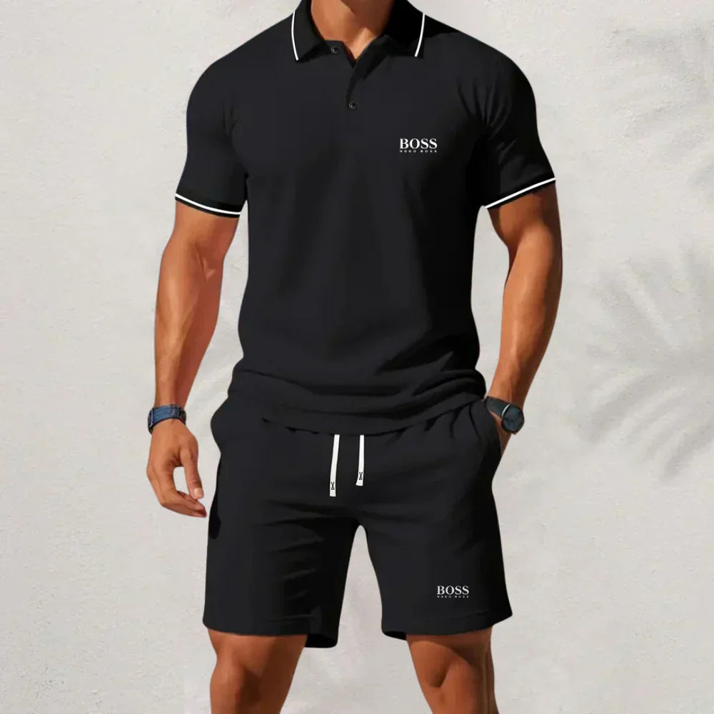 𝐇𝐮𝐠𝐨 𝐁𝐨𝐬𝐬 Set 2025 – Hemd & Shorts für Herren