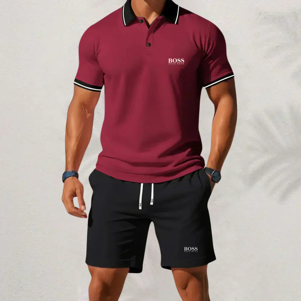 𝐇𝐮𝐠𝐨 𝐁𝐨𝐬𝐬 Set 2025 – Hemd & Shorts für Herren