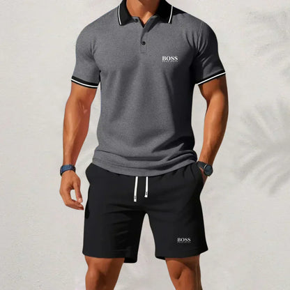 𝐇𝐮𝐠𝐨 𝐁𝐨𝐬𝐬 Set 2025 – Hemd & Shorts für Herren