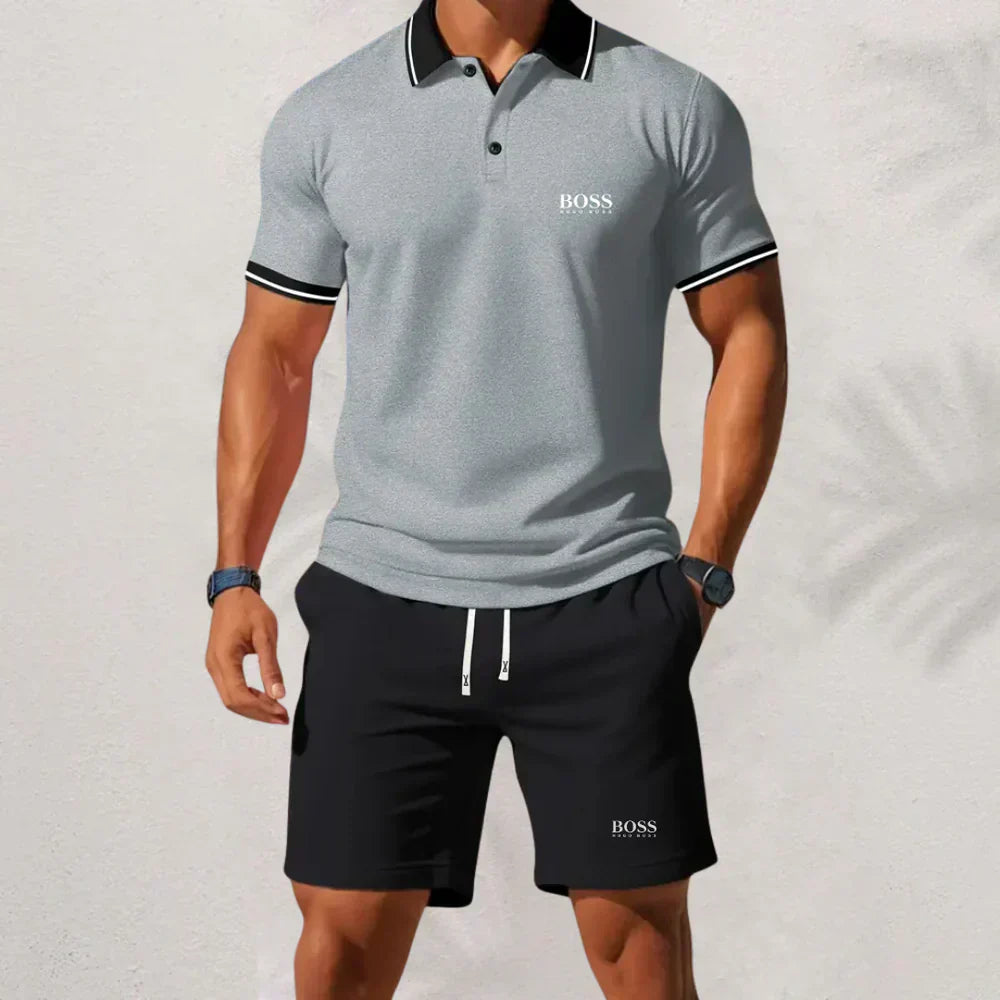 𝐇𝐮𝐠𝐨 𝐁𝐨𝐬𝐬 Set 2025 – Hemd & Shorts für Herren